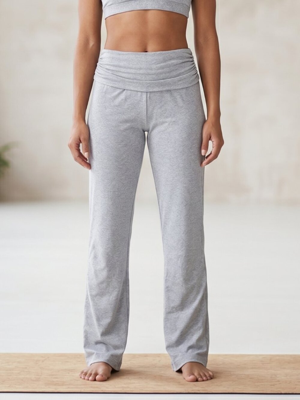 NWT | LovelyWholesale | Heather Gray Fold-Over Waist Lounge Pants | XL